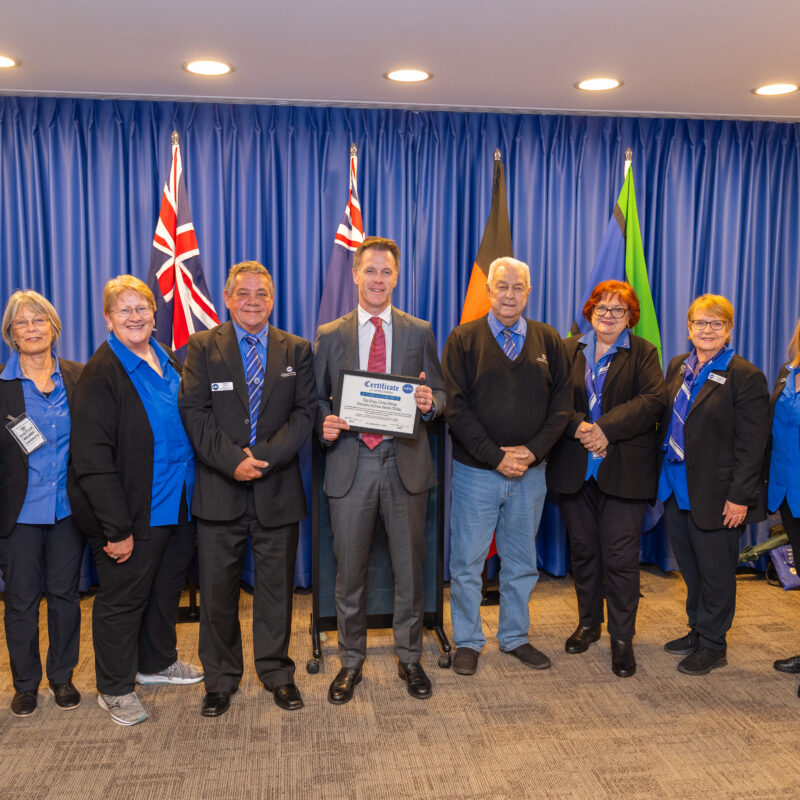 Combined Demolition Services CEO Ben Bailey joined John Limpus (Founder, About the House) and representatives from the Asbestos Diseases Foundation of Australia (ADFA) including Barry Robson (President), Karen Martin (Secretary), Elizabeth Schenk (Helpline Operator), Kate Robson (Treasurer), and members of the ADFA Committee at NSW Parliament House.